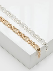 Jon Richard Gold Tone Gate Chain Bracelet - Image 3 of 3