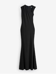 Club L London Black Tegan Asymmetric Cut-Out Maxi Dress - Image 5 of 5
