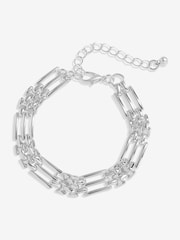Jon Richard Silver Tone Gate Chain Bracelet - Image 1 of 3
