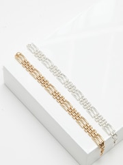 Jon Richard Silver Tone Gate Chain Bracelet - Image 2 of 3