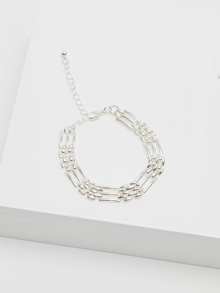 Jon Richard Silver Tone Gate Chain Bracelet - Image 3 of 3