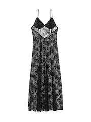 Victoria's Secret Black Rose Lace Slip Dress - Image 3 of 3