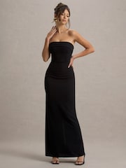 Club L London Black Parker Bandeau Maxi Dress - Image 2 of 7
