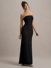 Club L London Black Parker Bandeau Maxi Dress - Image 5 of 7