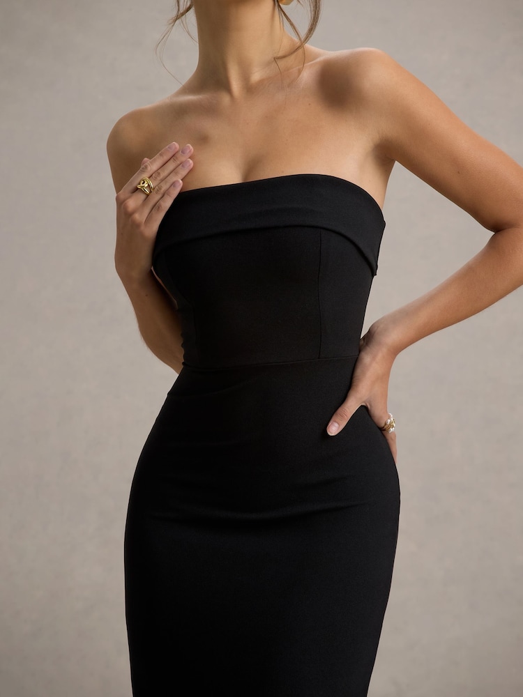Club L London Black Parker Bandeau Maxi Dress - Image 6 of 7