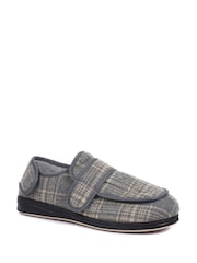 Pavers Grey Touch Fasten Slippers - Image 2 of 5