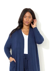 Live Unlimited Blue Supersoft Maxi Cardigan - Image 4 of 4