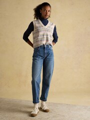 Amy Navy Long Sleeve High Neck Jersey Top - Image 5 of 8