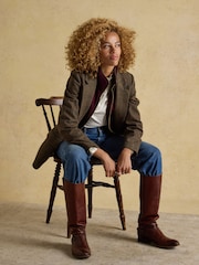 Amy Cream Long Sleeve High Neck Jersey Top - Image 6 of 7