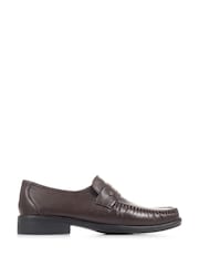 Pavers Red Leather Loafers - Image 1 of 5