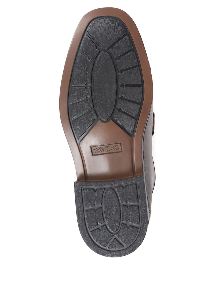 Pavers Red Leather Loafers - Image 5 of 5