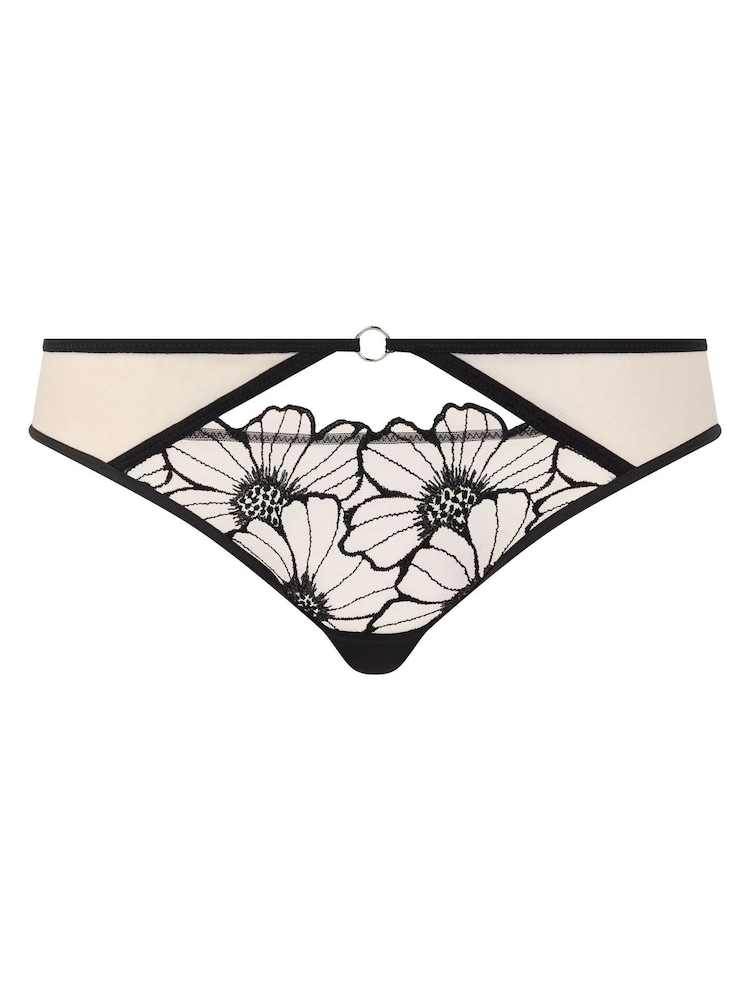 Chantelle Lush Daisy Brazilian Black Briefs - Image 3 of 3
