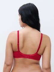 Chantelle Red Day to Night Lace underwired Plunge Spacer Bra - Image 3 of 5