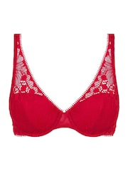 Chantelle Red Day to Night Lace underwired Plunge Spacer Bra - Image 5 of 5