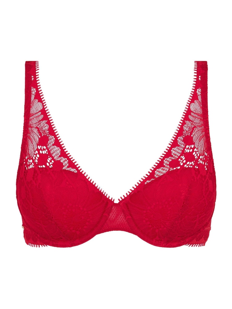 Chantelle Red Day to Night Lace underwired Plunge Spacer Bra - Image 5 of 5