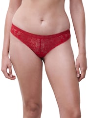 Chantelle Red Day To Night Lace Tanga Briefs - Image 1 of 3