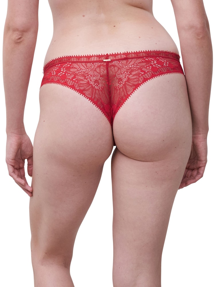 Chantelle Red Day To Night Lace Tanga Briefs - Image 2 of 3