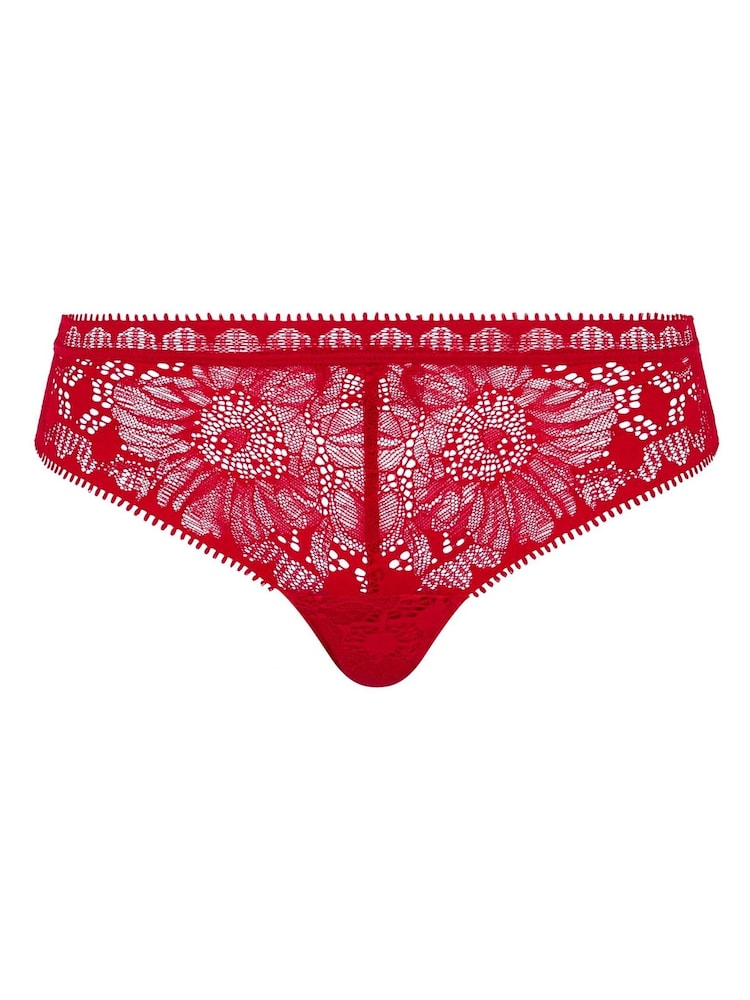 Chantelle Red Day To Night Lace Tanga Briefs - Image 3 of 3