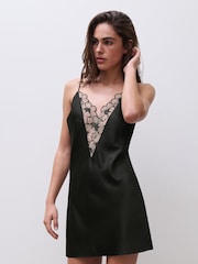 Chantelle Lush Daisy Black Chemise Nightie - Image 3 of 5