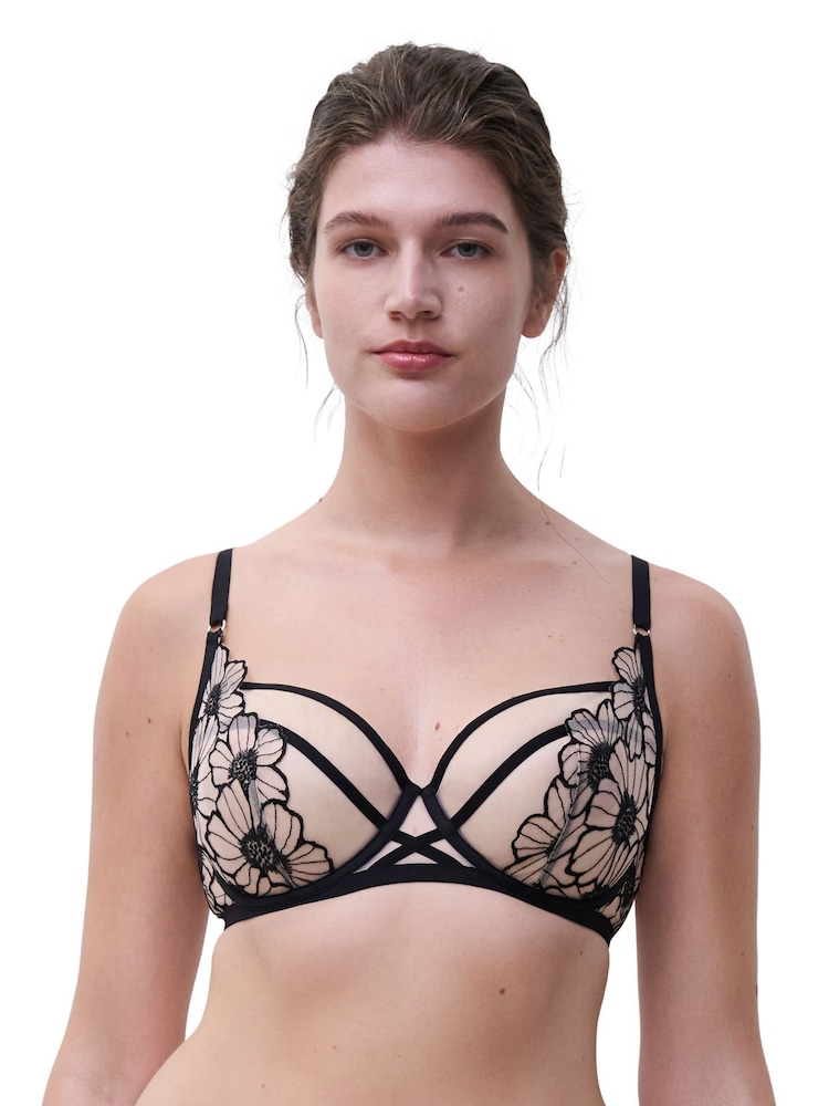Chantelle Lush Daisy Full cup Underwired Black Bra - Imagen 2 de 4 Chantelle Lush Daisy Full cup Underwired Black Bra - Imagen 2 de 4
