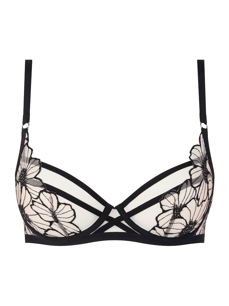 Chantelle Lush Daisy Full cup Underwired Black Bra - Imagen 4 de 4 Chantelle Lush Daisy Full cup Underwired Black Bra - Imagen 4 de 4