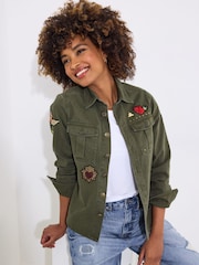 Joe Browns Green Appliqué Badge 100% Cotton Shirt - Image 3 of 8