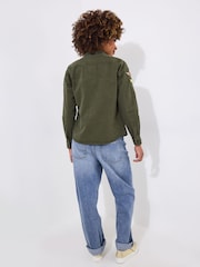 Joe Browns Green Appliqué Badge 100% Cotton Shirt - Image 5 of 8
