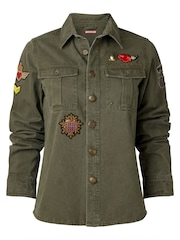 Joe Browns Green Appliqué Badge 100% Cotton Shirt - Image 8 of 8