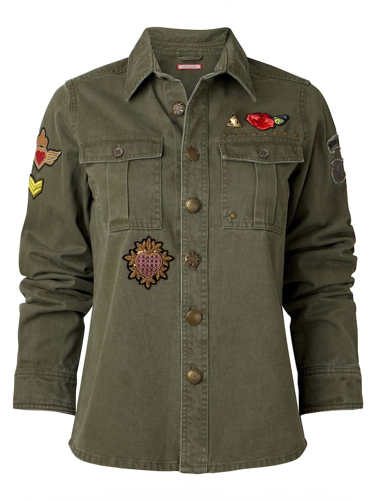 Joe Browns Green Appliqué Badge 100% Cotton Shirt - Image 8 of 8
