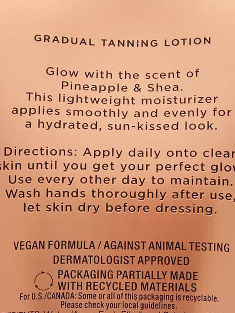Victoria's Secret Pineapple and Shea Glow Gradual Tanning Lotion 200ml - Image 3 of 3
