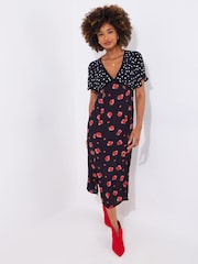 Joe Browns Black Polka Dot Lace Midi Dress - Image 2 of 7