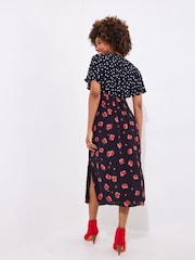 Joe Browns Black Polka Dot Lace Midi Dress - Image 3 of 7