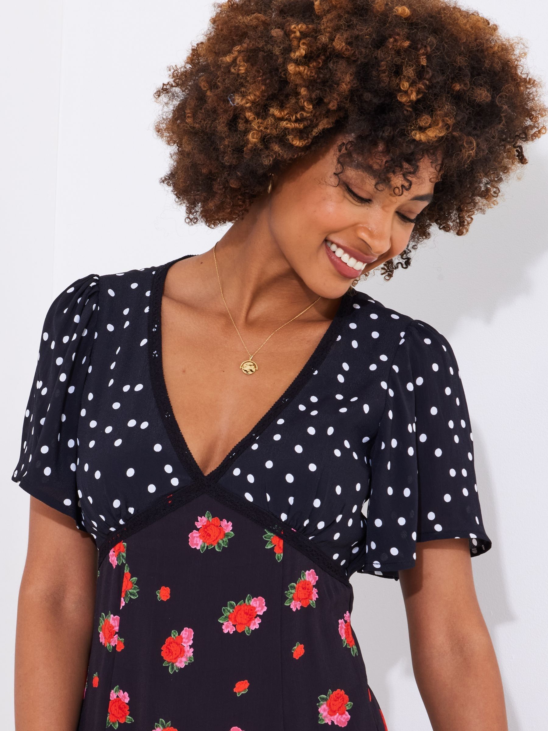 Buy Joe Browns Black Polka Dot Lace Midi Dress from Next USA