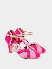 Joe Browns Pink Art Deco Ankle Strap Heels - Image 3 of 5