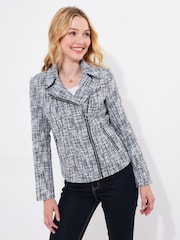 Joe Browns Biker Tweed Assimétrica Jacket - Imagem 3 de 5