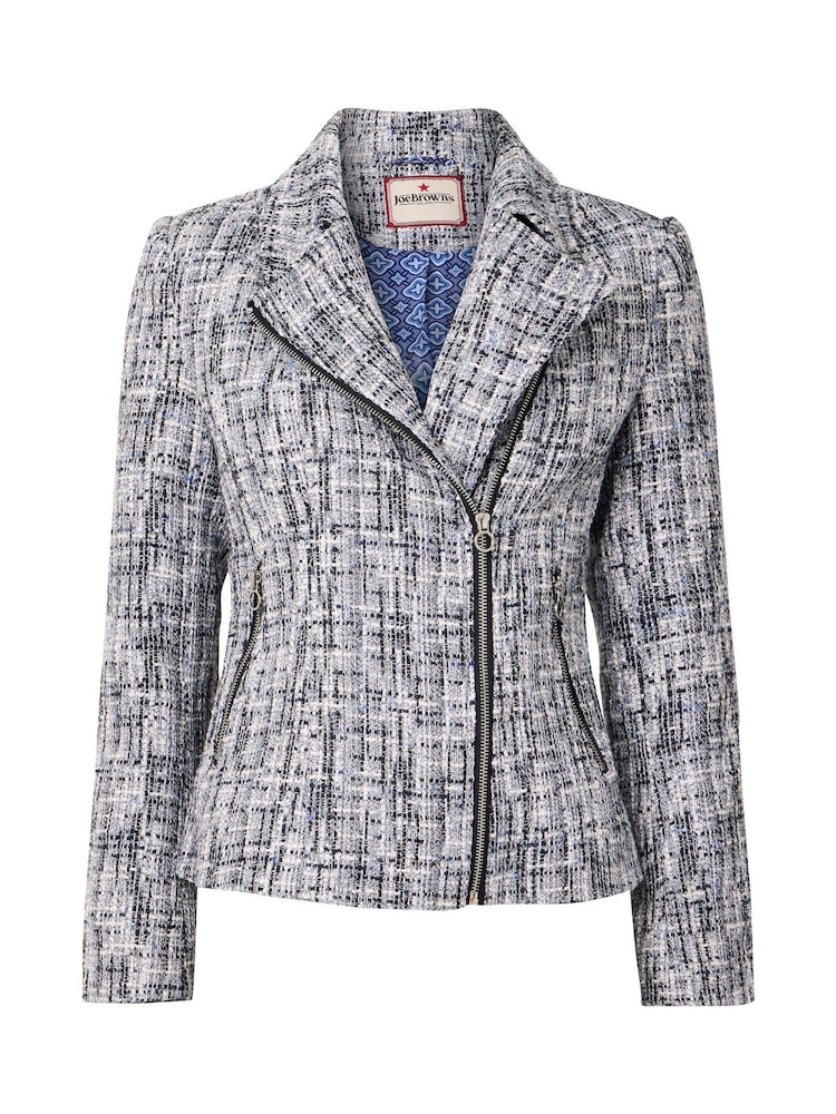 Joe Browns Biker Tweed Assimétrica Jacket - Imagem 5 de 5