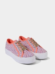 Joe Browns Pink Patterned Chunky Platform Shoes - Image 2 of 4