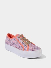 Joe Browns Pink Patterned Chunky Platform Shoes - Image 3 of 4