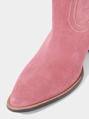 Joe Browns Pink Premium Suede Western Ankle Boots - Image 5 of 6