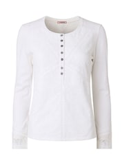 Joe Browns White Lace Panel Button Down 100% Cotton Jersey Top - Image 5 of 5