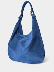 Joe Browns Blue Knotted Suede Hobo Bag - Image 2 of 3