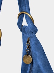 Joe Browns Blue Knotted Suede Hobo Bag - Image 3 of 3