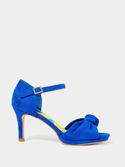 Joe Browns Blue Knotted Open Toe Ankle Strap Heels - Image 3 of 7