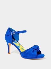 Joe Browns Blue Knotted Open Toe Ankle Strap Heels - Image 4 of 7
