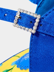 Joe Browns Blue Knotted Open Toe Ankle Strap Heels - Image 7 of 7