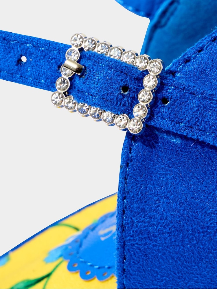 Joe Browns Blue Knotted Open Toe Ankle Strap Heels - Image 7 of 7