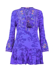 Joe Browns Blue Bird Print Lace Detail Tunic - Image 5 of 5