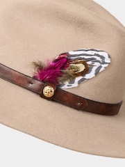 Joe Browns Natural Premium Wool Fedora Hat - Image 2 of 2