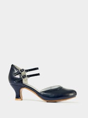Joe Browns Blue Double Strap Vintage PU Mary Janes Shoes - Image 1 of 3
