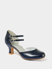 Joe Browns Blue Double Strap Vintage PU Mary Janes Shoes - Image 2 of 3